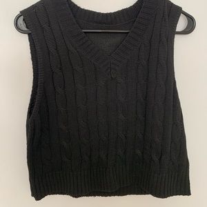 Black sweater vest